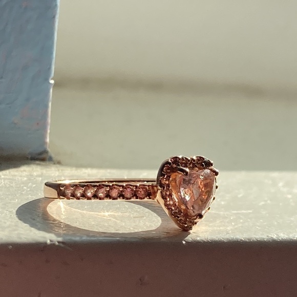 PANDORA ROSE GOLD HEART RING - Picture 2 of 4